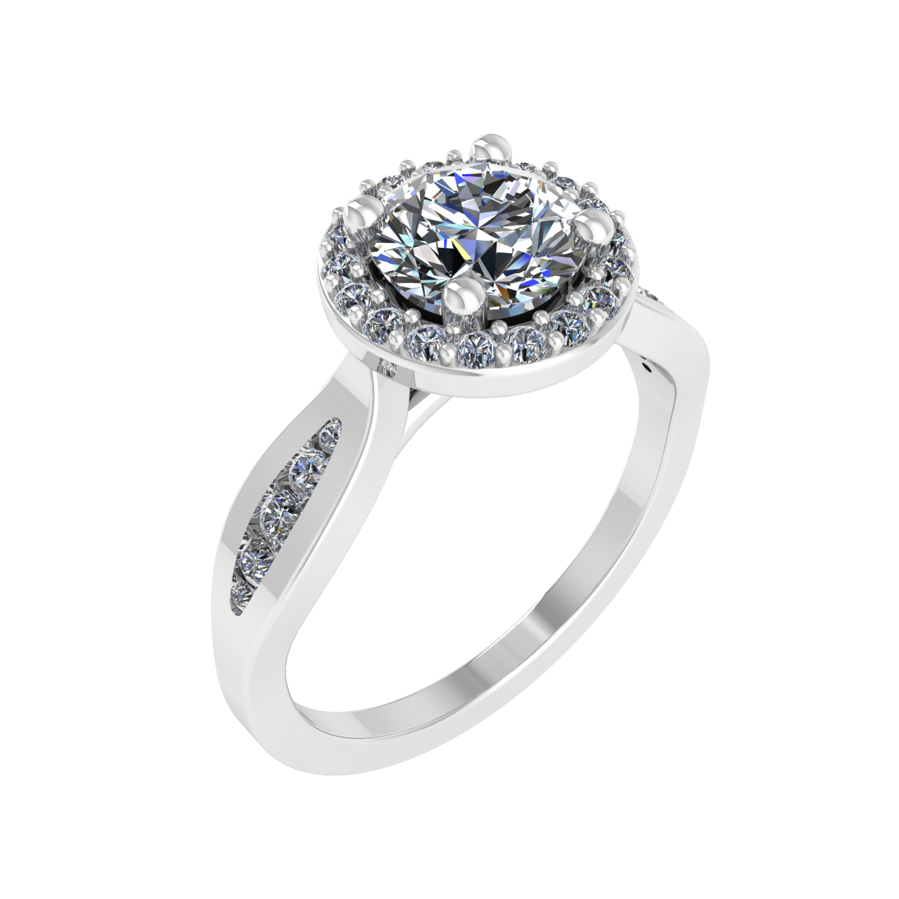 HALO 6.00mm ROUND ENGAGEMENT RING